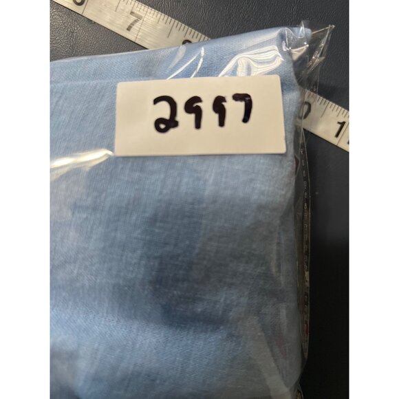 Embroidered Linen Blend Shirt Sz 18 Button-Down Light Blue Floral Beach Lagenlo - Picture 12 of 12